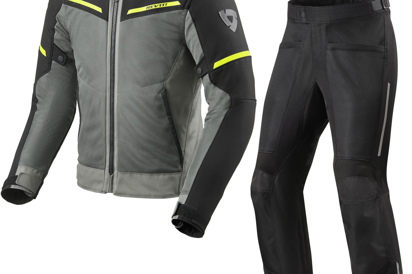Rev It Airwave 3 Motorcycle Jacket & Trousers Grey Black Kit